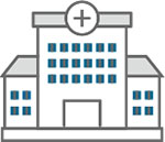 Symbolbild Krankenhaus - gezeichnetes Krankenhaus