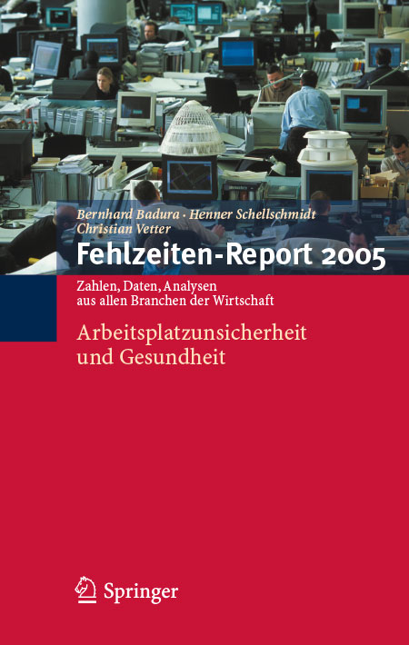 Cover der WIdO-Publikation Fehlzeiten-Report 2005